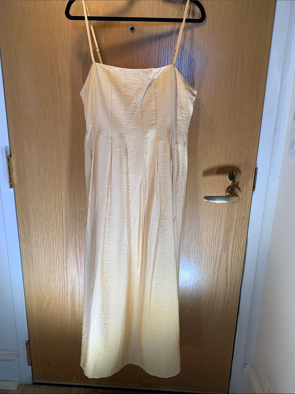 Madewell Flowy, Spaghetti Strap, Pleated Yellow Dress - Pockets - Lined -Size 10